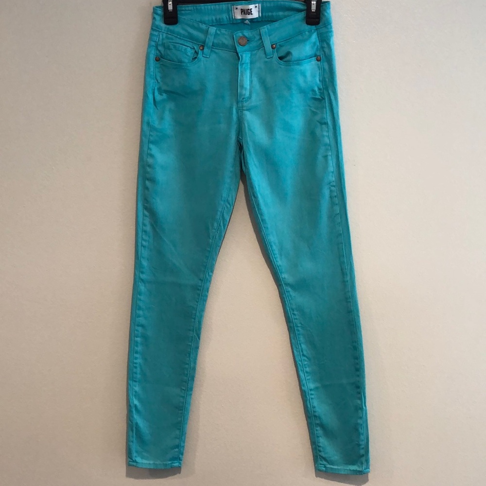 PAIGE Aqua color Verdugo ultra skinny size 28 pant